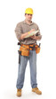 Full length construction worker