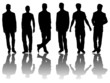 6 silhouettes of men /1