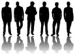 6 silhouettes of men /2