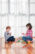 Kids playing with blocks Kids playing with blocks