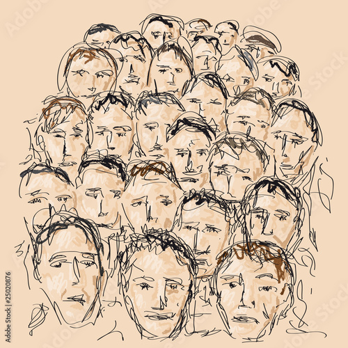 Illustration: people crowd people crowd