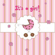 Vector card for baby shower