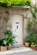 Old wooden front door