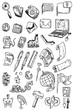 hand draw money icon collection vector hand draw money icon collection vector
