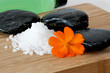 Bath salts with zen stones and massae oil