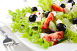 Vegetable salad with cheese