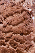 Close up macro shot of chocolate ice cream