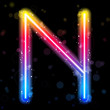 Alphabet Rainbow Lights  Glitter with Sparkles
