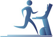 human running on a tread mill human running on a tread mill