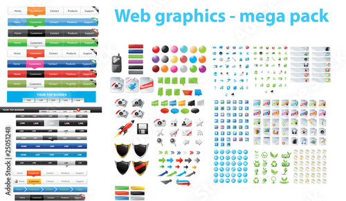 Vector: Web graphics - mega pack Web graphics - mega pack