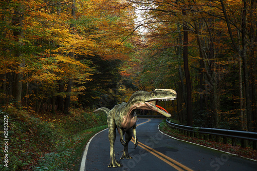 Monolophosaurus On The Road