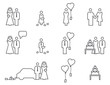 Icon Set Hochzeit
