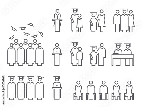 Icon Set Graduates Icon Set Graduates