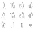 Icon Set Golf & Bogenschießen