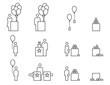 Icon Set Jahrmarkt