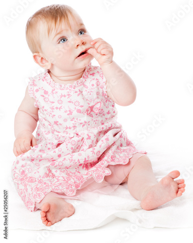 Photo: Portrait of little baby girl Portrait of little baby girl