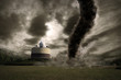 Photo: Large tornado over a meteo station Large tornado over a meteo station