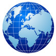 globe blue vector
