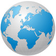 globe blue  vector