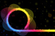 Rainbow Circle Border with Sparkles and Swirls. Rainbow Circle Border with Sparkles and Swirls.