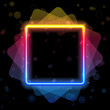 Rainbow Square Border with Sparkles and Swirls. Rainbow Square Border with Sparkles and Swirls.