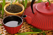 Traditional Japanese teapot and cups Traditional Japanese teapot and cups