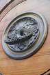 Doorknocker on allwood door.