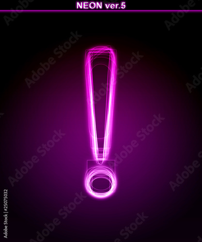 black and neon backgrounds. Glowing neon symbol on lack