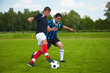 Duell beim Fußball