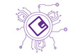 Diskette Icon Circuit Illustration in Vector