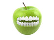green apple smiling