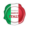 made in italy button, siegel, stempel