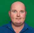 portrait smiling middle age man close up