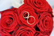 roses and gold rings