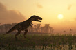 dinosaur in landscape