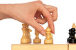 woman plays chess