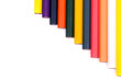 Colored pencils on a white background, studio shot