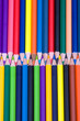 Heap of colored pencils, studio shot