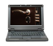 Foto: laptop with security concept laptop with security concept