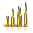 Set of different bullets Set of different bullets