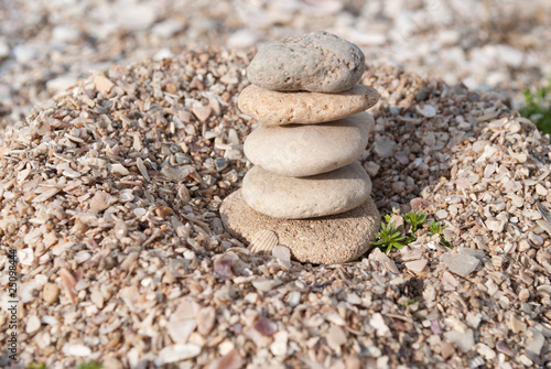 Photo: stones on sand stones on sand