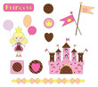 Digital vector scrap-booking. Princess set