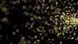 3d coins falling against black background