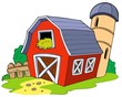 Cartoon red barn Cartoon red barn