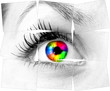 colourful human eye