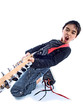 boy with electric guitar