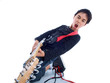 boy with electric guitar