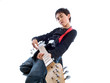 boy with electric guitar