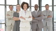 Multi-ethnic Business team standing with folded arms