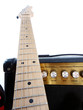 electric guitar with amplifier
